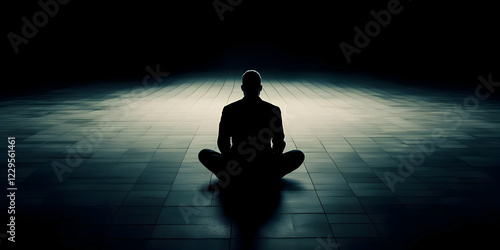 Silhouette of Person Medita...