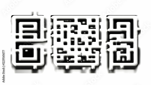Abstract Black and White Ge...