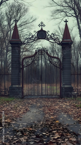 Ornate Gate Stands Open to ...