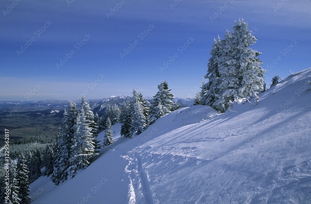 Obraz premium Laberberg mountain near Oberammergau Upper Bavaria Germany