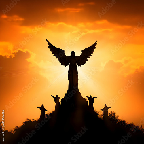 Angelic Silhouette Statue S...