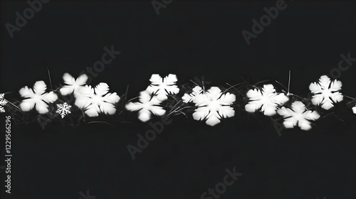 White Snowflakes Glimmer Be...
