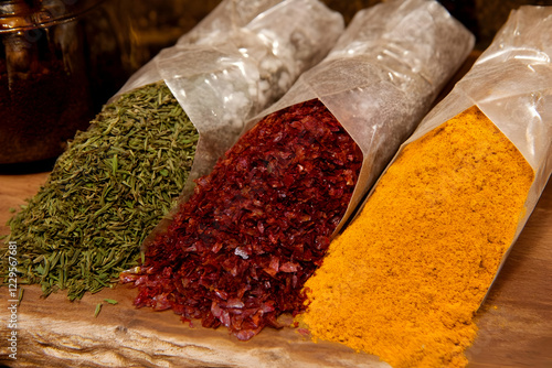 Colorful Spices Piled High ...