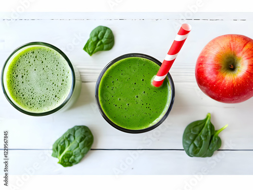 Green smoothies with spinac...