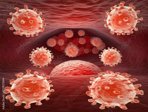 Microscopic Viruses Travel ...