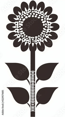 Stylized Sunflower Illustra...