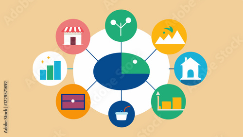 These illustrations can effectively visually communicate the concept of diversification in investments across various asset classes.