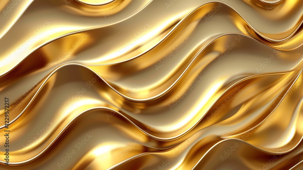 Abstract wavy background with a metallic gold texture. Abstract wavy background with a metallic gold texture.