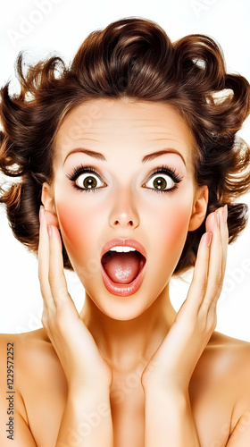 Surprised Woman Expresses S...