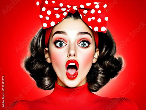 Surprised Woman Opens Mouth...