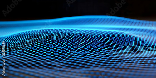 Abstract blue mesh grid for...