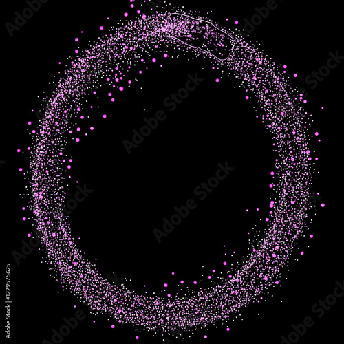 Pink Glitter Circle Frame C...