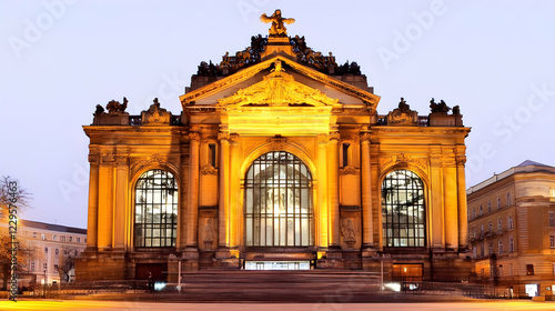 Ornate Building Illuminated...