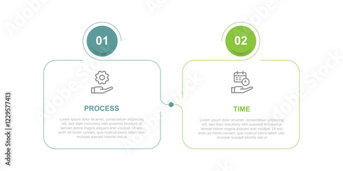 2 column line connected with icons suitable for business infographic template 