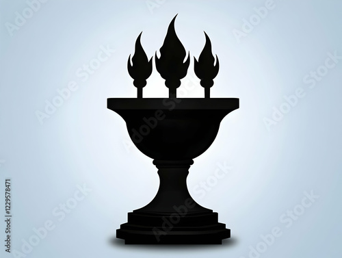 Silhouette of a Trophy with...