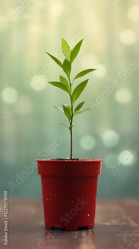 Small Green Plant Grows in ...