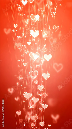 Abstract Red Background wit...