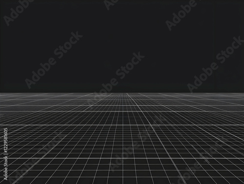 Abstract 3D Grid Background...
