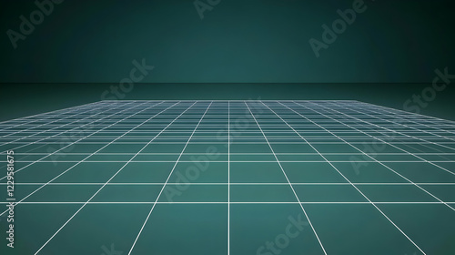 Abstract 3D Grid Floor Exte...