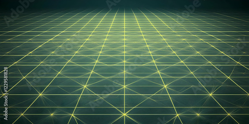 Abstract Green Grid Backgro...