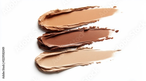 Wallpaper Mural Makeup foundation and brush,Collection of skin foundation bottles in different shades and swatch of beige liquid foundation,makeup essentials,Cushion Foundation,copy space. Torontodigital.ca