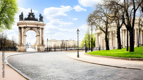Triumphal Arch stands tall,...