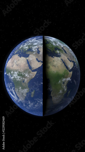 Half-Illuminated Earth Rota...