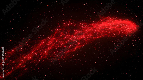 Red Energy Wave Flows Acros...