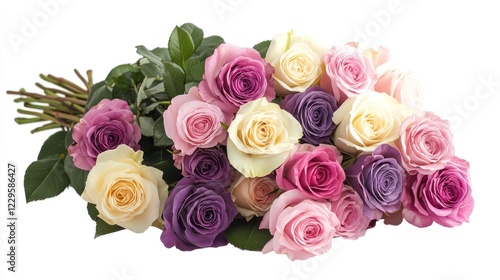 Pastel Rose Bouquet: A Delicate Arrangement of  Soft Hues