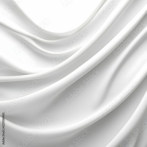 Wallpaper Mural White Satin Fabric Flows Smoothly, Creating Elegant Curves and Soft Folds Draped Gracefully Torontodigital.ca