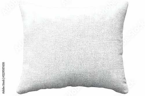 White Pillow with Subtle Gr...