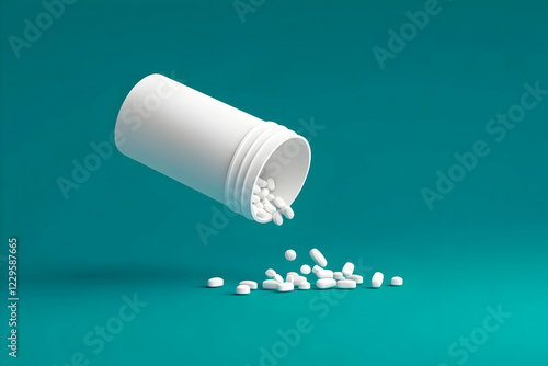 White Pills Spill from a Co...