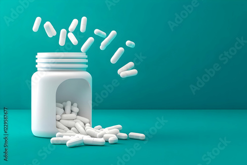 White Pills Spill from Open...