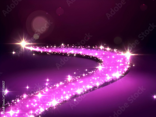 Sparkling Pink Trail of Sta...