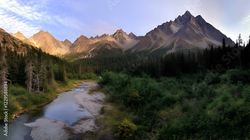 Serene River Flows Through ...