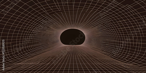 3D Grid Tunnel Leads to a D...