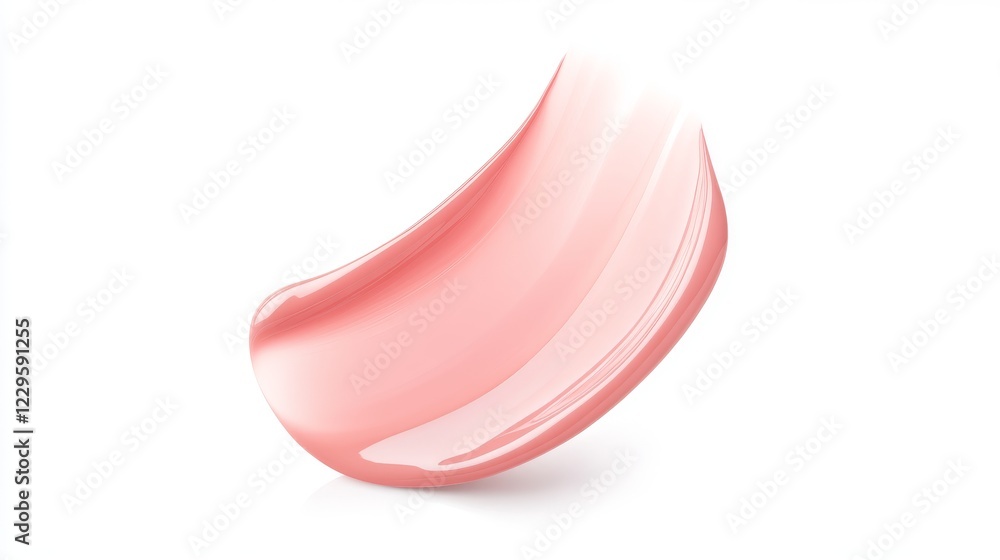 Abstract Illustration of Spilled Nail Polish in Soft Pink Color on White Background Abstract Illustration of Spilled Nail Polish in Soft Pink Color on White Background