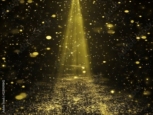 Golden Glitter Background S...