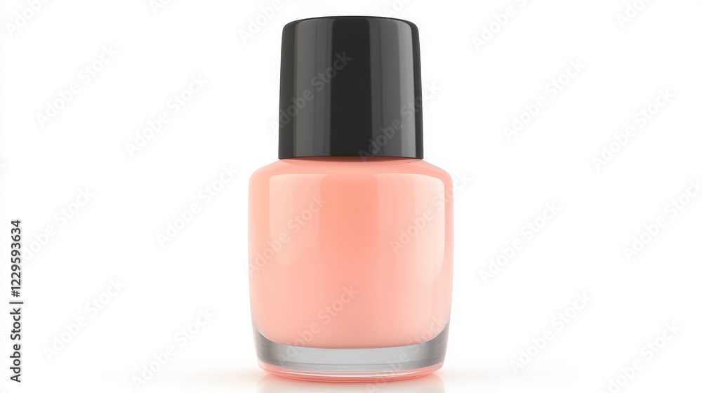 Vibrant Pastel Nail Polish Bottle on a Clean White Background Vibrant Pastel Nail Polish Bottle on a Clean White Background