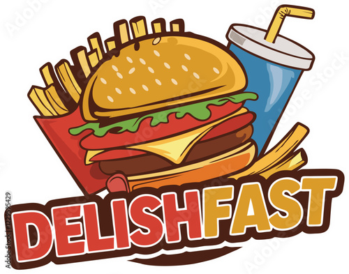 ai173712667375_37.eps"Creative and modern fast food logo design featuring a [burger, pizza, fries, etc.] with a bold and eye-catching look. This high-quality vector logo is perfect for restaurants, fo
