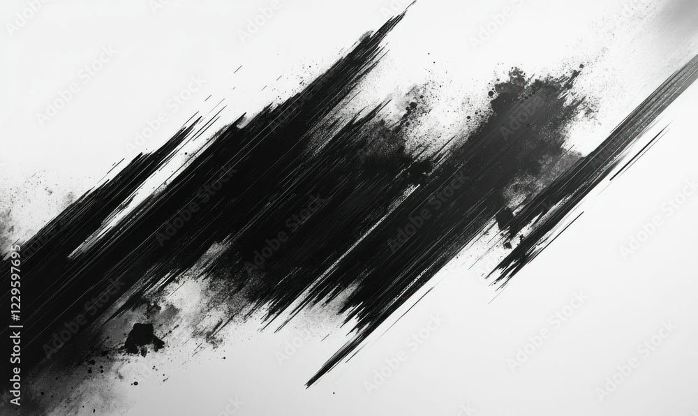 Bold black strokes abstract art design Bold black strokes abstract art design