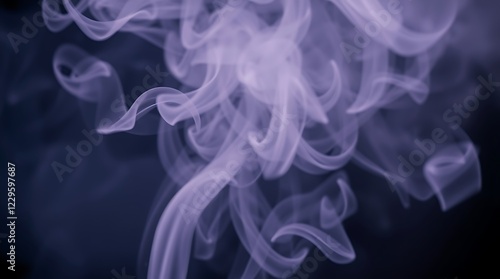 Ethereal Purple Smoke Swirling on a Dark Background