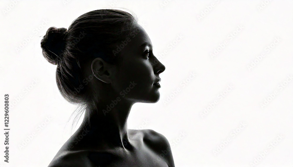 Generated image, Generated image, Silhouette of a human profile. female. Generated image, Generated image, Silhouette of a human profile. female.