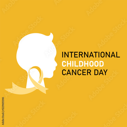 vector graphic of International Childhood Cancer Day good for national International Childhood Cancer Day celebration. flat design. flyer design.flat illustration.