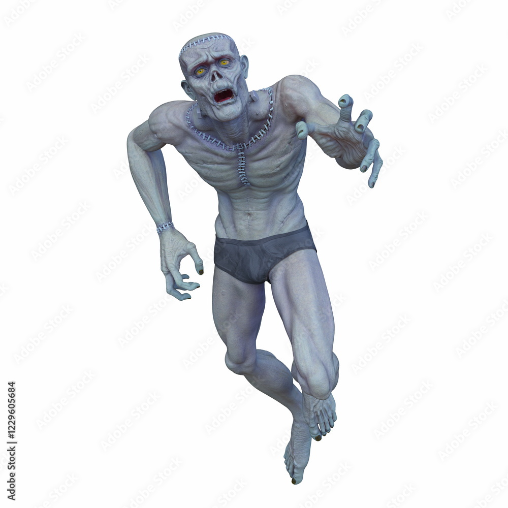 男性モンスター　3DCGレンダリング