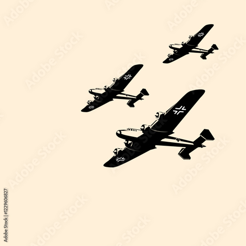 WW2 plane retro from german and American airforce, perfect for veterans day, Holocaust day, Victory day, poster WW2 retro 