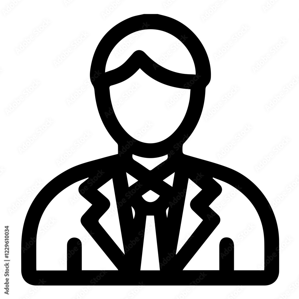 Business man line art icon for web and mobile Business man line art icon for web and mobile