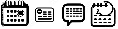 Calendar icons representing planning, scheduling, and communication in a modern digital environment