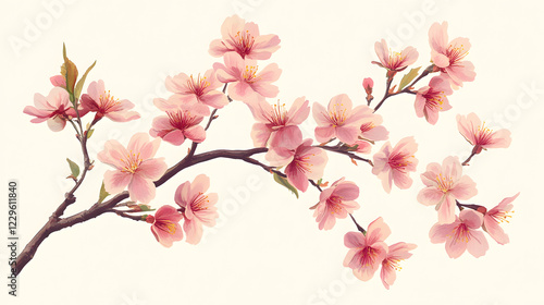 Serene close-up of pink cherry blossoms creating a picturesque spring scene