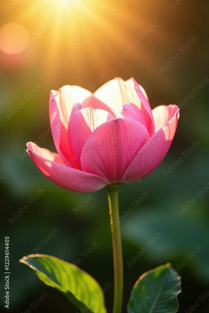 Soft pink petals unfolding in the warm sunlight, natural, soft focus Soft pink petals unfolding in the warm sunlight, natural, soft focus